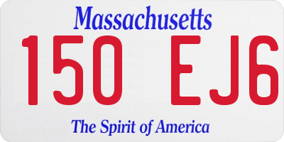 MA license plate 150EJ6