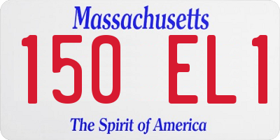 MA license plate 150EL1