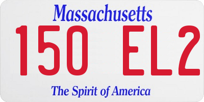 MA license plate 150EL2
