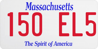 MA license plate 150EL5