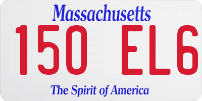 MA license plate 150EL6