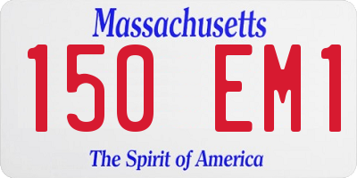 MA license plate 150EM1
