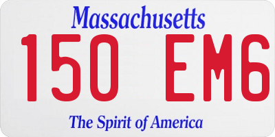 MA license plate 150EM6