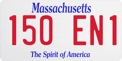 MA license plate 150EN1