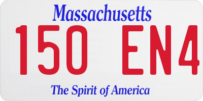 MA license plate 150EN4