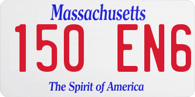 MA license plate 150EN6