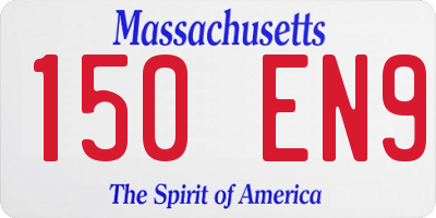 MA license plate 150EN9