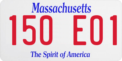 MA license plate 150EO1