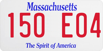 MA license plate 150EO4