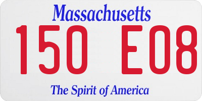 MA license plate 150EO8