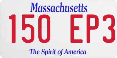 MA license plate 150EP3