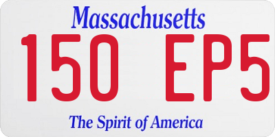 MA license plate 150EP5