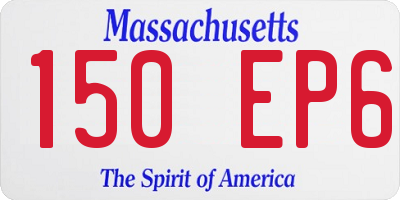 MA license plate 150EP6
