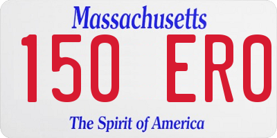 MA license plate 150ER0