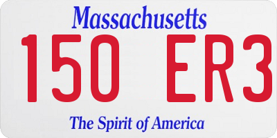 MA license plate 150ER3