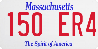 MA license plate 150ER4