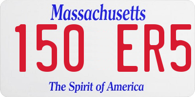 MA license plate 150ER5