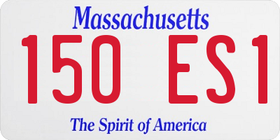 MA license plate 150ES1