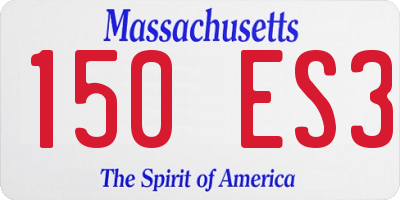 MA license plate 150ES3