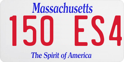 MA license plate 150ES4