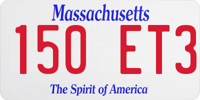 MA license plate 150ET3