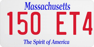 MA license plate 150ET4