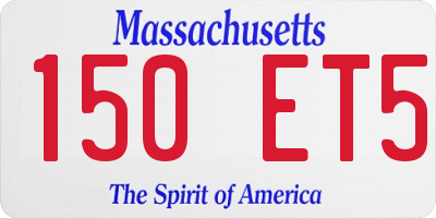 MA license plate 150ET5