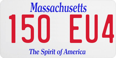 MA license plate 150EU4