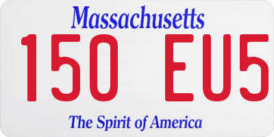 MA license plate 150EU5