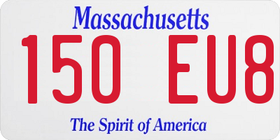 MA license plate 150EU8