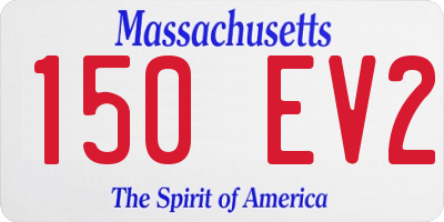 MA license plate 150EV2