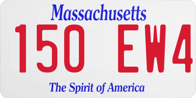 MA license plate 150EW4