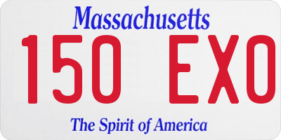 MA license plate 150EX0