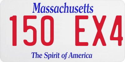 MA license plate 150EX4