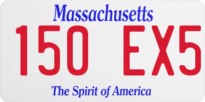 MA license plate 150EX5
