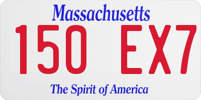 MA license plate 150EX7