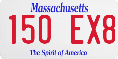 MA license plate 150EX8