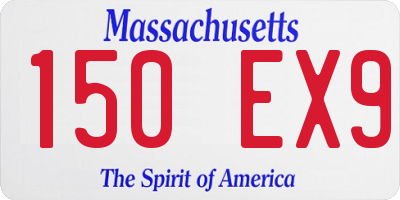 MA license plate 150EX9