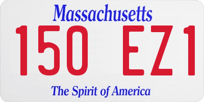 MA license plate 150EZ1