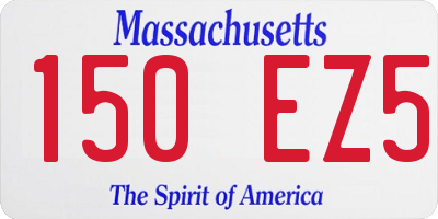 MA license plate 150EZ5