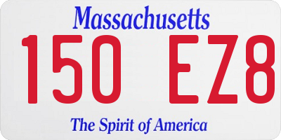 MA license plate 150EZ8