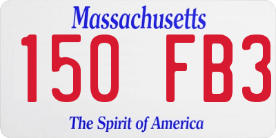 MA license plate 150FB3