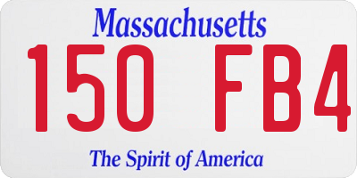 MA license plate 150FB4