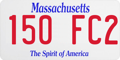 MA license plate 150FC2