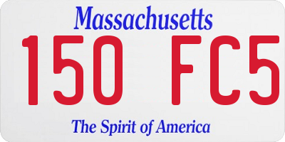 MA license plate 150FC5