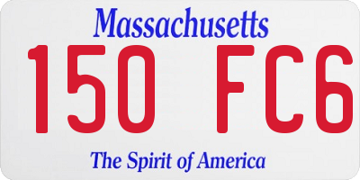 MA license plate 150FC6