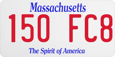 MA license plate 150FC8