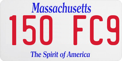 MA license plate 150FC9
