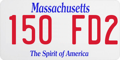 MA license plate 150FD2