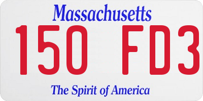 MA license plate 150FD3